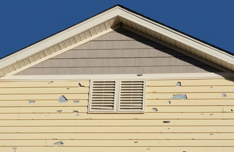 Close-up of Repaired Siding