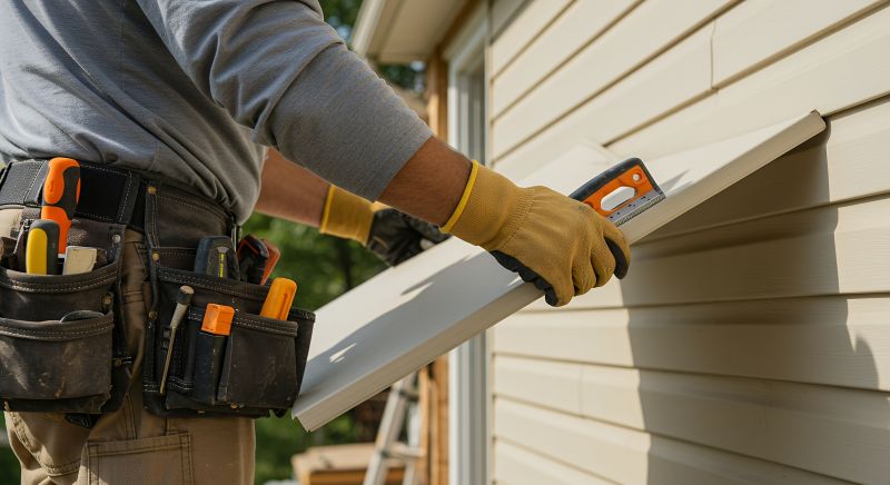 Customer consulting with a siding expert